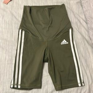 Adidas training tights short green xs nwt maternity